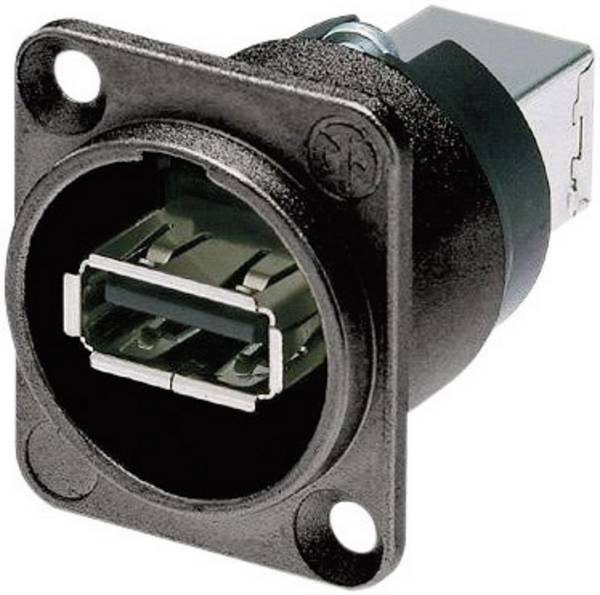 Neutrik NAUSB-W-B Reversible USB-laying 2.0 Socket, built-in Laying Socket, built-in NAUSB-W-B Laying NAUSB-W-B Neutrik Content: 1 pc(s)
