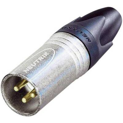 'Plug with three golden pins and black housing, suitable for audio cable connections.'