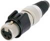 Neutrik NC4FX-HD XLR connector Socket, straight Number of pins: 4 Silver 1 pc(s)