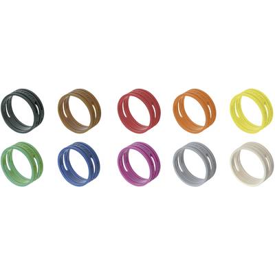 Neutrik XXR-SET/MIX ID ring Black, Brown, Red, Orange, Yellow, Green, Blue, Violet, Grey, White 10 pc(s) 