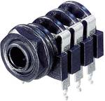 Rean AV NYS 219 6.35 mm audio jack Socket, horizontal mount Number of pins (num): 3 Stereo Black 1 pc(s)