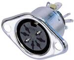 Rean AV NYS326 DIN connector Sleeve socket, straight pins Number of pins (num): 7 Silver 1 pc(s)