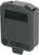 A rectangular, black plug or adapter with the 'Neutrik' logo at the bottom and a smooth, rectangular area at the top.
