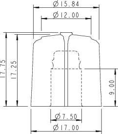 Rean AV F 317 S 096 F 317 S 096 Control knob Black, Blue (Ø x H) 17 mm x 17.75 mm 1 pc(s)-2