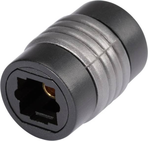 Hicon Toslink Audio/phono Adapter [1x Toslink socket (ODT) - 1x Toslink socket (ODT)] 0.00 m Black
