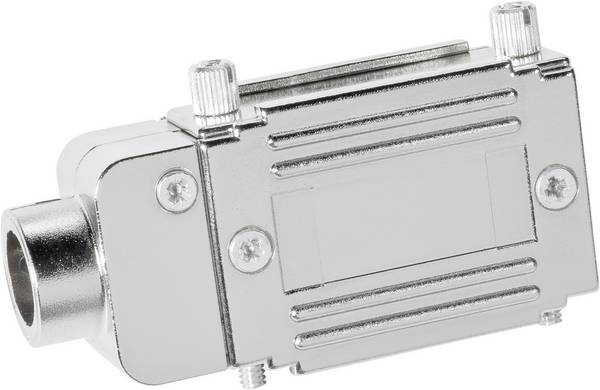 Provertha 77152M 77152M D-SUB adapter housing Number of pins: 15 Plastic, metallised 90 ° Silver 1 pc(s)