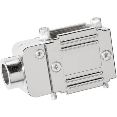 Provertha 77151M 77151M D-SUB adapter housing Number of pins: 15 Plastic, metallised 90 °, 90 ° Silver 1 pc(s)-0