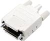 MH Connectors MHDPPK-M-09-K 6260-0105-01 D-SUB housing Number of pins: 9 Plastic, metallised 180 ° Silver 1 pc(s)