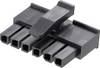 TE Connectivity Socket housing cable Micro-MATE-N-LOK Total number of pins 4 Contact spacing: 3 mm 1445022-4 1 pc(s)