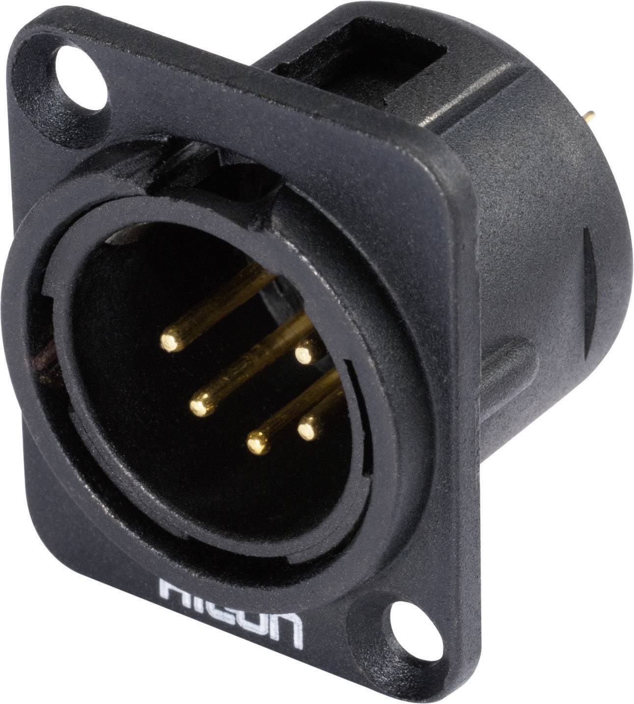 Hicon HI-X5DM-G XLR connector Sleeve plug, straight pins Number of pins: 5 Black 1 pc(s)