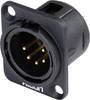 Hicon HI-X5DM-G XLR connector Sleeve plug, straight pins Number of pins: 5 Black 1 pc(s)