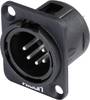 Hicon HI-X5DM-M XLR connector Sleeve plug, straight pins Number of pins: 5 Black 1 pc(s)