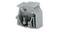 Grey plastic component with multiple protrusions and recesses, possibly a part or mounting bracket, without visible labelling.