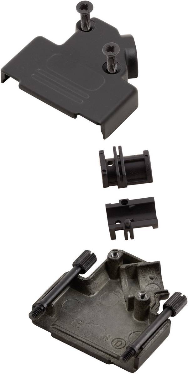 MH Connectors MHD45ZK-25-BK-K 6560-0116-13 D-SUB housing Number of pins: 25 Metal 45 ° Black 1 pc(s)