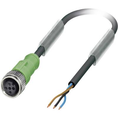 'A green, round connector cable with black and brown cable ends shows a standard connection for electronic devices.'