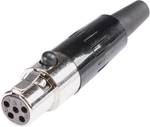 Hicon HI-XMCF5 Mini XLR connector Socket, straight Number of pins (num): 5 Silver 1 pc(s)