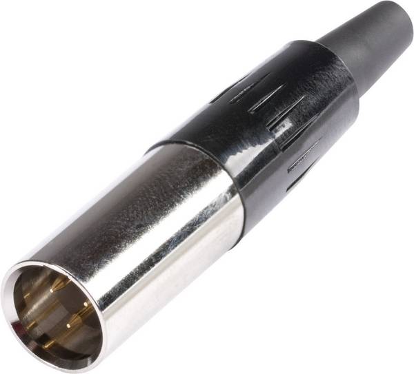Hicon HI-XMCM3 Mini XLR connector Plug, straight Number of pins: 3  Silver 1 pc(s)