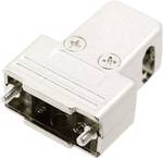 MH Connectors MHTRI-M-09-K 6550-0100-01 D-SUB housing Number of pins (num): 9 Plastic, metallised 180 °, 45 °, 45 ° Silver 1 pc(s)