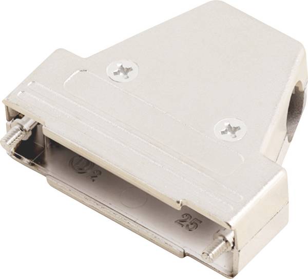 MH Connectors MHTRI-M-25-K 6550-0100-03 D-SUB housing Number of pins: 25 Plastic, metallised 180 °, 45 °, 45 ° Silver 1 pc(s)