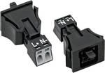 WAGO 890-702 Mains connector WINSTA MINI Socket, straight Total number of pins: 2 16 A Black 1 pc(s)
