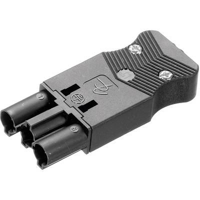 Adels-Contact 17962 Mains connector AC Plug, straight Total number of pins: 2 + PE 16 A Black 1 pc(s) 