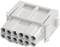 A grey multi-pin plug with numbered terminals in a rectangular housing.