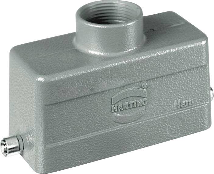 Metallic rectangular enclosure with screw connections and 'HARTING' labelling.