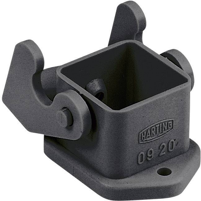 A square, grey mounting bracket with a folding mechanism and product number '09 20'.