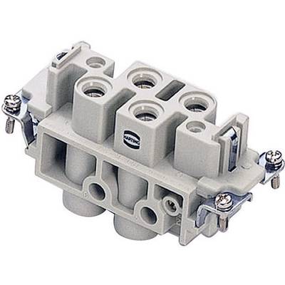 A grey electrical connector with multiple terminals and screw fixings, suitable for industrial applications.