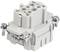 A grey multi-pin connector with several terminals and screw fastenings, suitable for electrical connections in industrial applications.