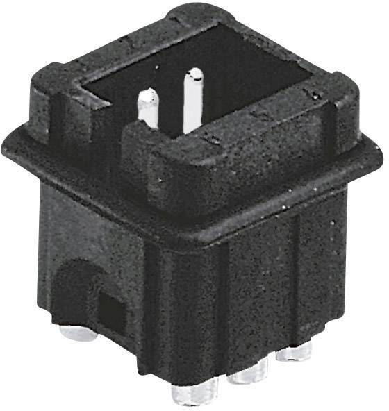 Black mechanical switch housing with visible metal pins, likely suitable for keyboards or electronic circuits.