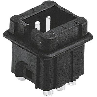 Black mechanical switch housing with visible metal pins, likely suitable for keyboards or electronic circuits.