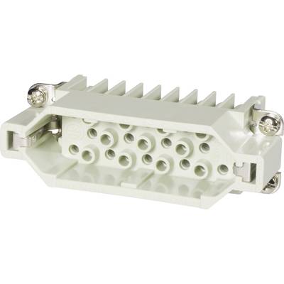 Industrial connector blocks in light grey, featuring multiple connection points and two mounting screws.