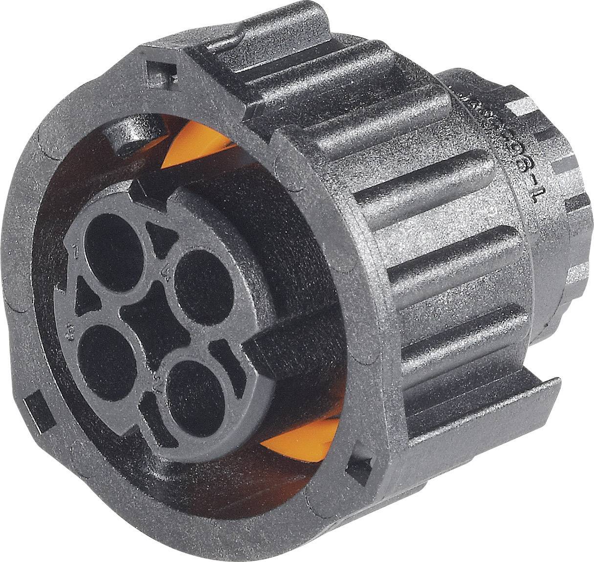 TE Connectivity 1-968968-1 Bullet connector Socket, straight Total number of pins: 4 Series (round connectors): DIN 72585 1 pc(s)