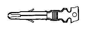 Technical Drawing: An anchor bolt which is structured at its ends, potentially for anchoring in concrete walls.