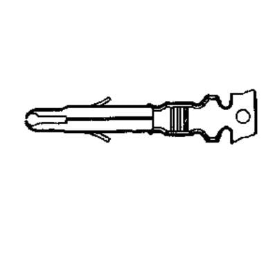Technical Drawing: An anchor bolt which is structured at its ends, potentially for anchoring in concrete walls.