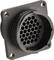 A round electrical connector with multiple pins in a rectangular mounting frame. Suitable for industrial applications.<br><br>Note: The translation is already quite close to British English, with no significant changes needed.