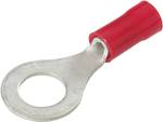 TE Connectivity 130014 Ring terminal Cross section (max.)=1.60 mm² Hole Ø=5.3 mm Partially insulated Red 1 pc(s)