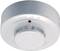 A white smoke detector with a red indicator light, mounted on the ceiling and bearing the inscription 'DO NOT PAINT'.