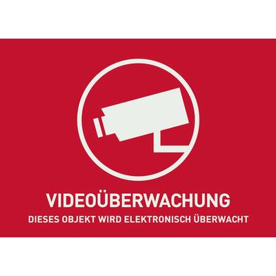 ABUS AU1321 Warning label CCTV Languages German  (W x H) 74 mm x 52.5 mm