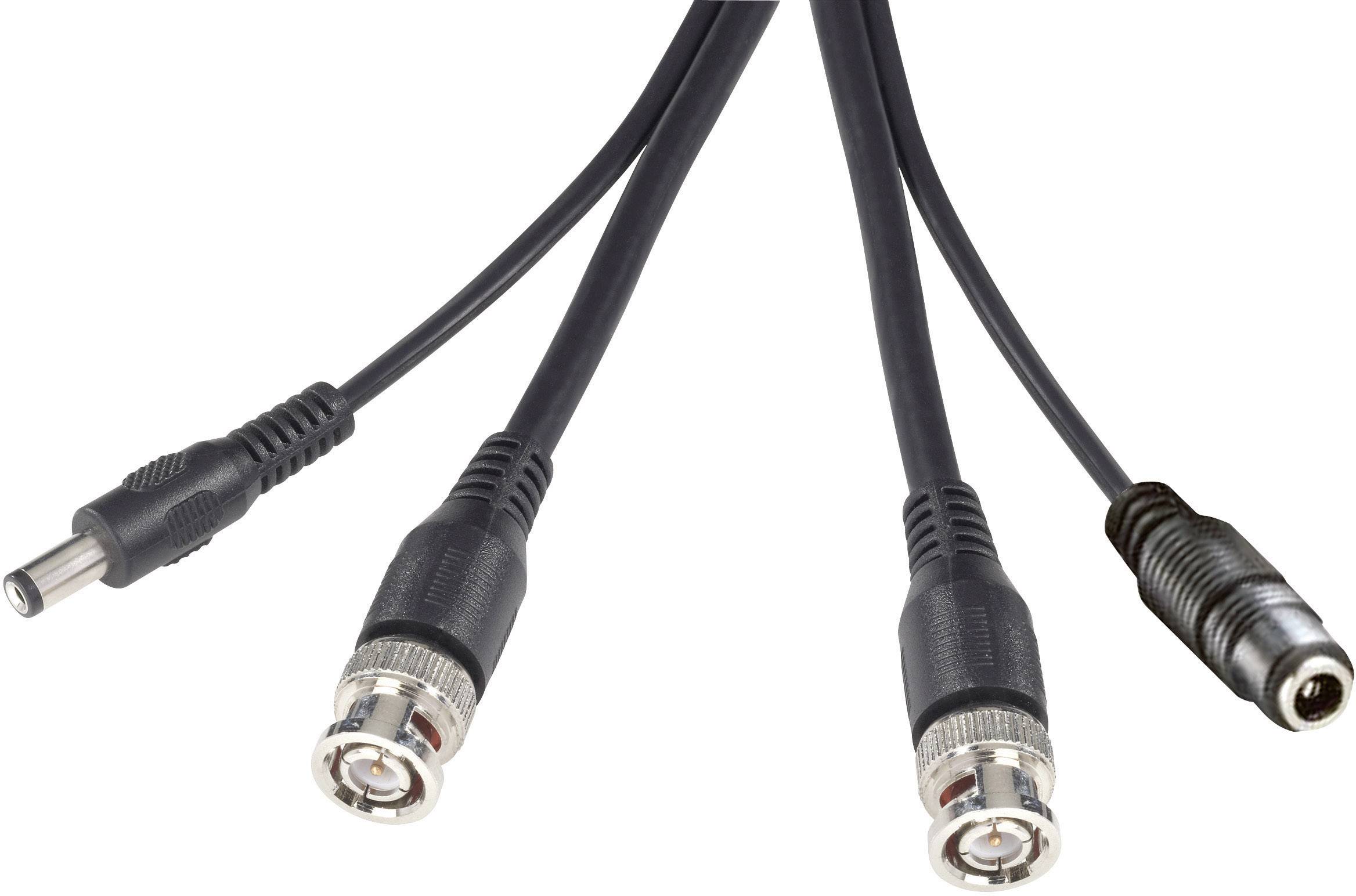 Current, VHS Cable extension [1x BNC plug, DC 5.5 mm socket 1x BNC plug, DC 5.5 mm plug] 10 m