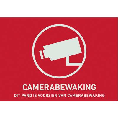 ABUS AU1305 Warning label CCTV Languages Dutch  (W x H) 74 mm x 53 mm