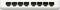 An eight-port Ethernet switch in a row.