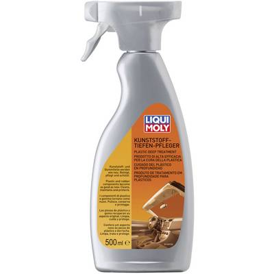 'LIQUI MOLY Plastic Deep Care' spray bottle with 500 ml contents. Care for plastic parts, especially in automobiles.