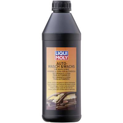 'Liqui Moly Auto-Wash & Wax' Bottle, 1 Litre. Cleaning product for cars, for washing and waxing in one step.