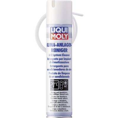 Liqui Moly spray can with the label 'Air Conditioning Cleaner'. For cleaning and disinfecting air conditioning systems.