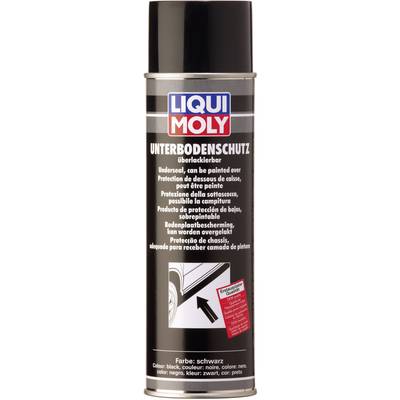 'Can of LIQUI MOLY underbody protection, overpaintable, colour black. Ideal for the protection and coating of vehicle undersides.'