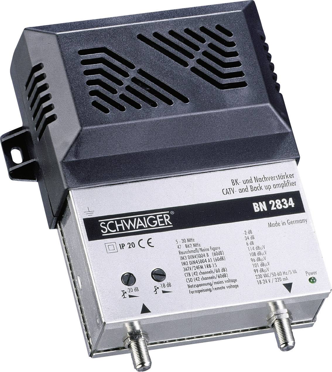 Schwaiger BN2834 Cable TV amplifier 34 dB