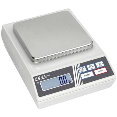 Kern 440-45N Precision scales  Weight range 1 kg Readability 0.1 g mains-powered, battery-powered, rechargeable Silver