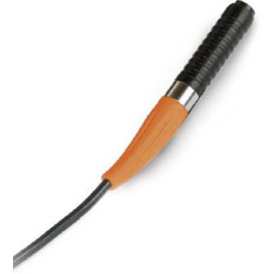 Cable with black rubber grip and orange sheathing.